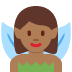 🧚🏾‍♀️ woman fairy: medium-dark skin tone display on Twitter